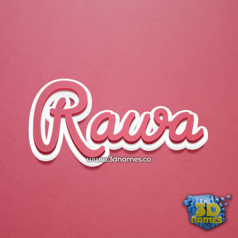 rawa in Red Scribble style - 3D name wallpaper