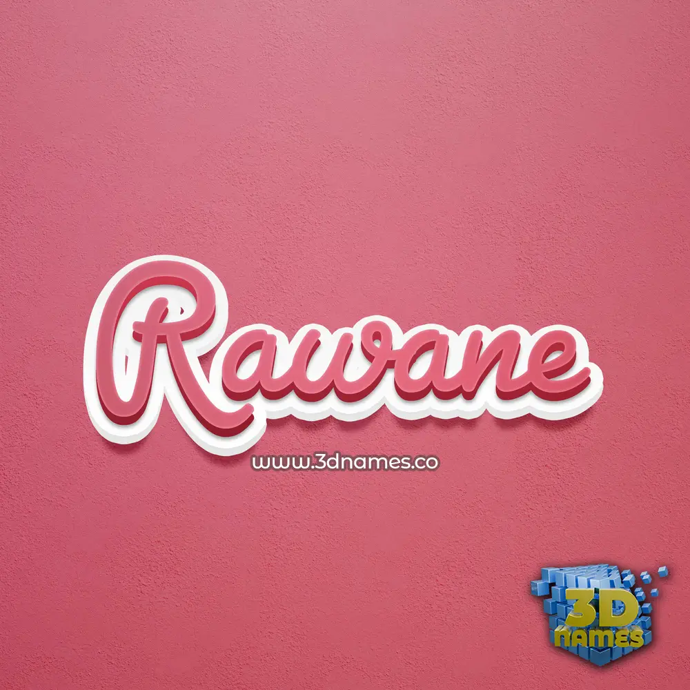 rawane in Red Scribble style - 3D name wallpaper