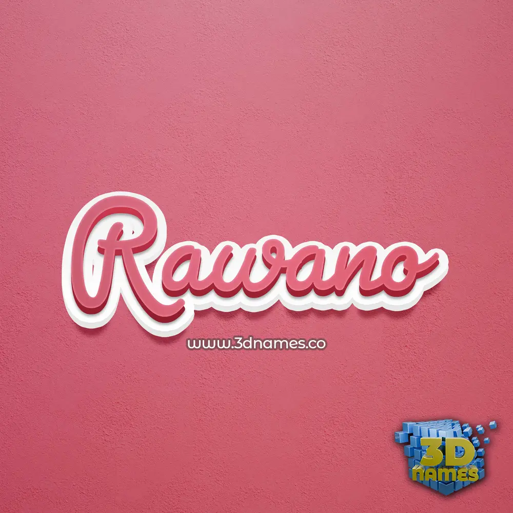 rawano in Red Scribble style - 3D name wallpaper