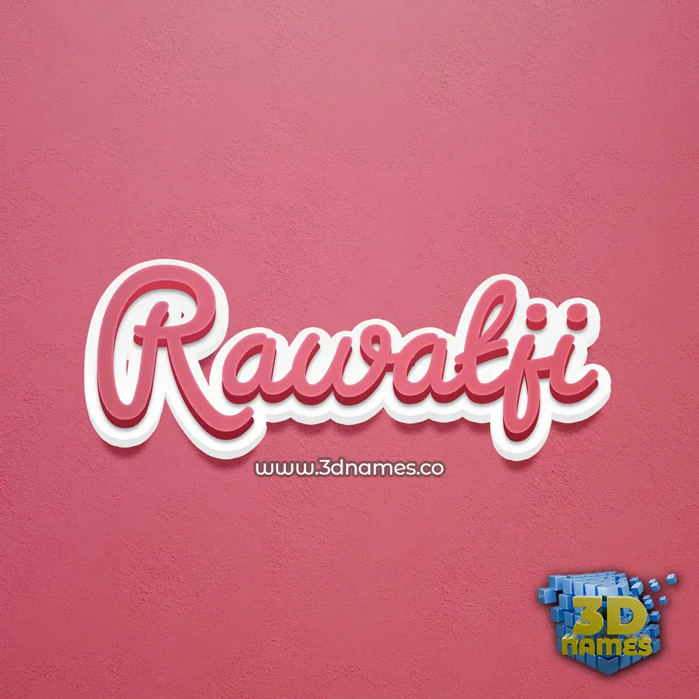 rawatji in Red Scribble style - 3D name wallpaper