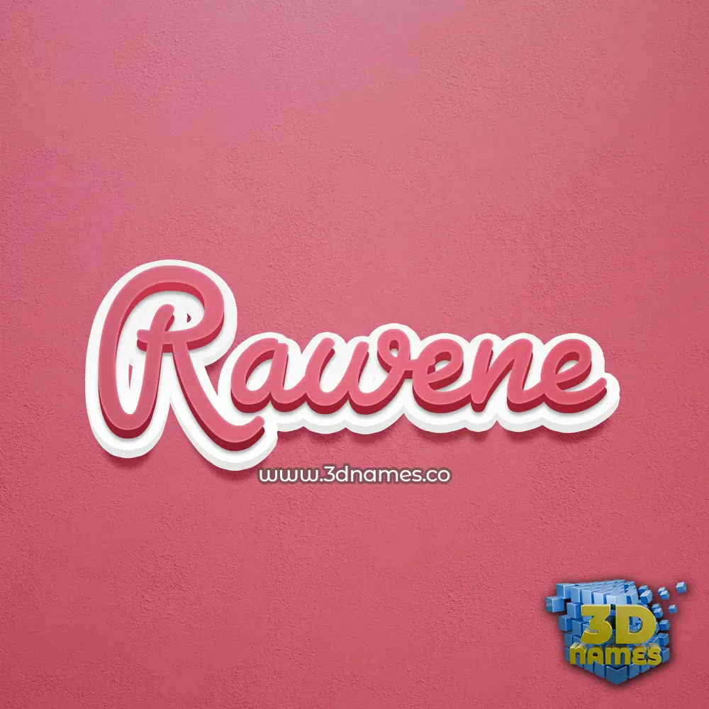 rawene in Red Scribble style - 3D name wallpaper