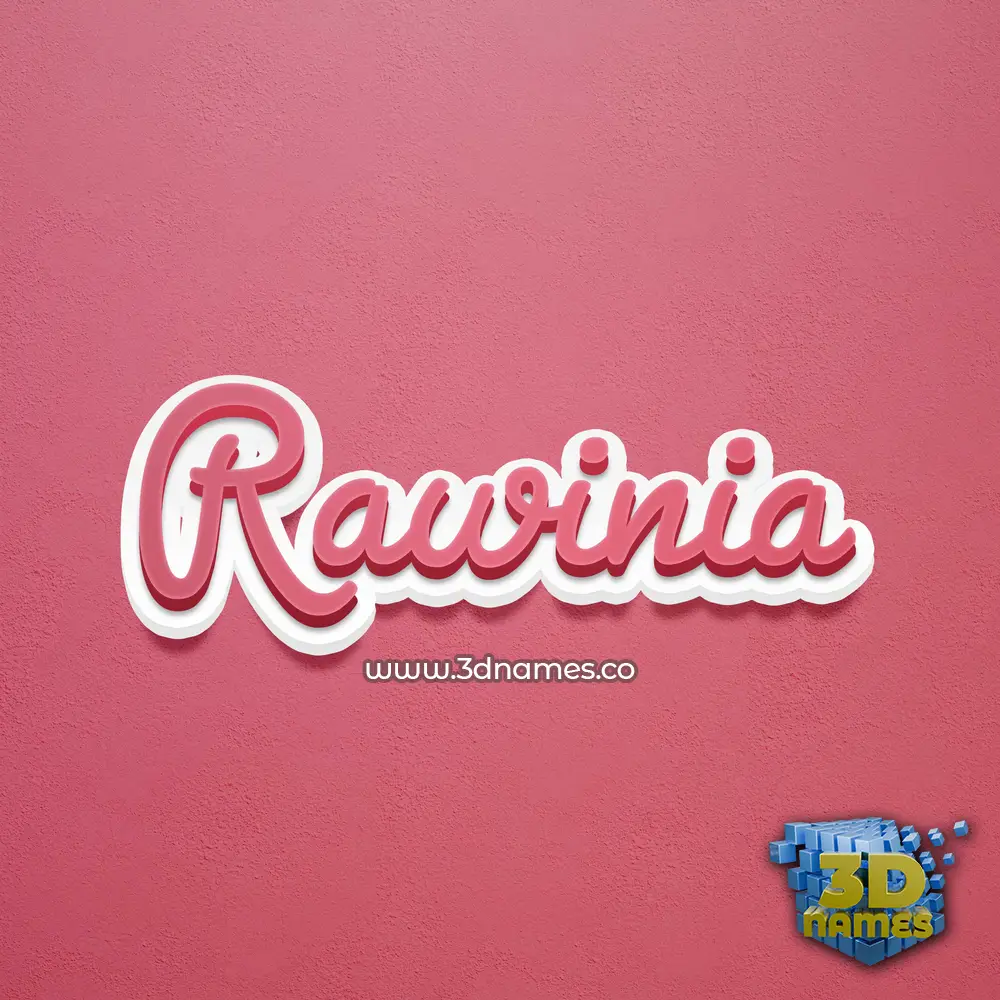 rawinia in Red Scribble style - 3D name wallpaper