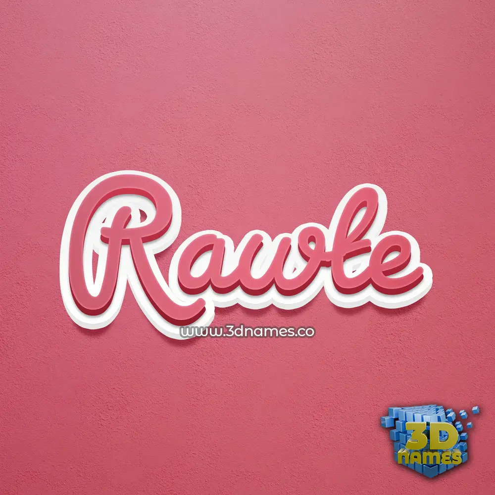 rawte in Red Scribble style - 3D name wallpaper