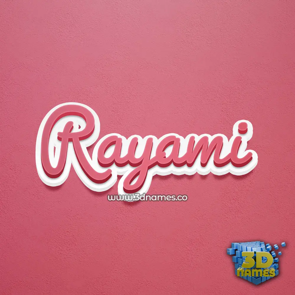 rayami in Red Scribble style - 3D name wallpaper