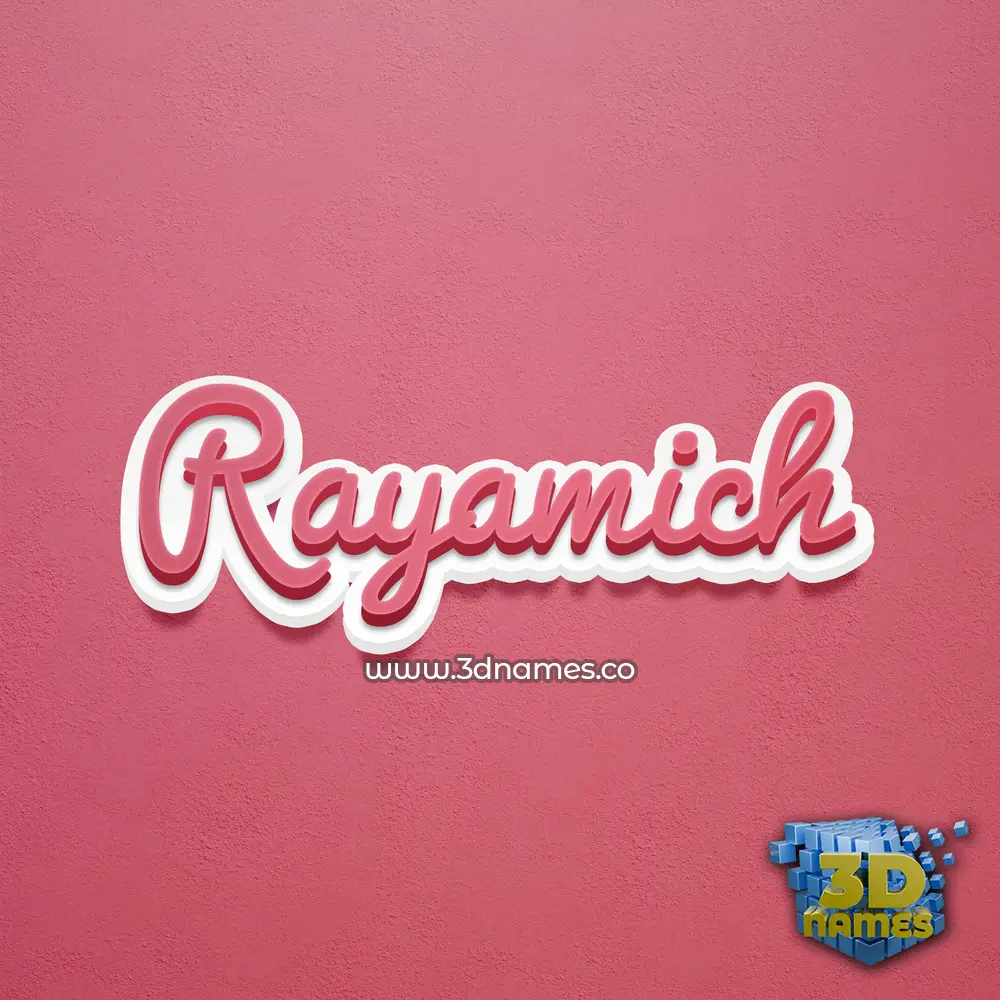 rayamich in Red Scribble style - 3D name wallpaper