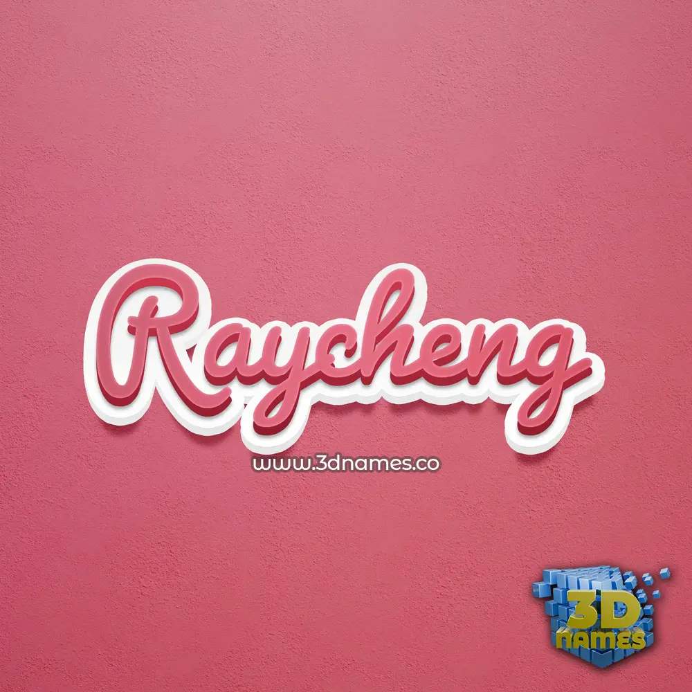 raycheng in Red Scribble style - 3D name wallpaper