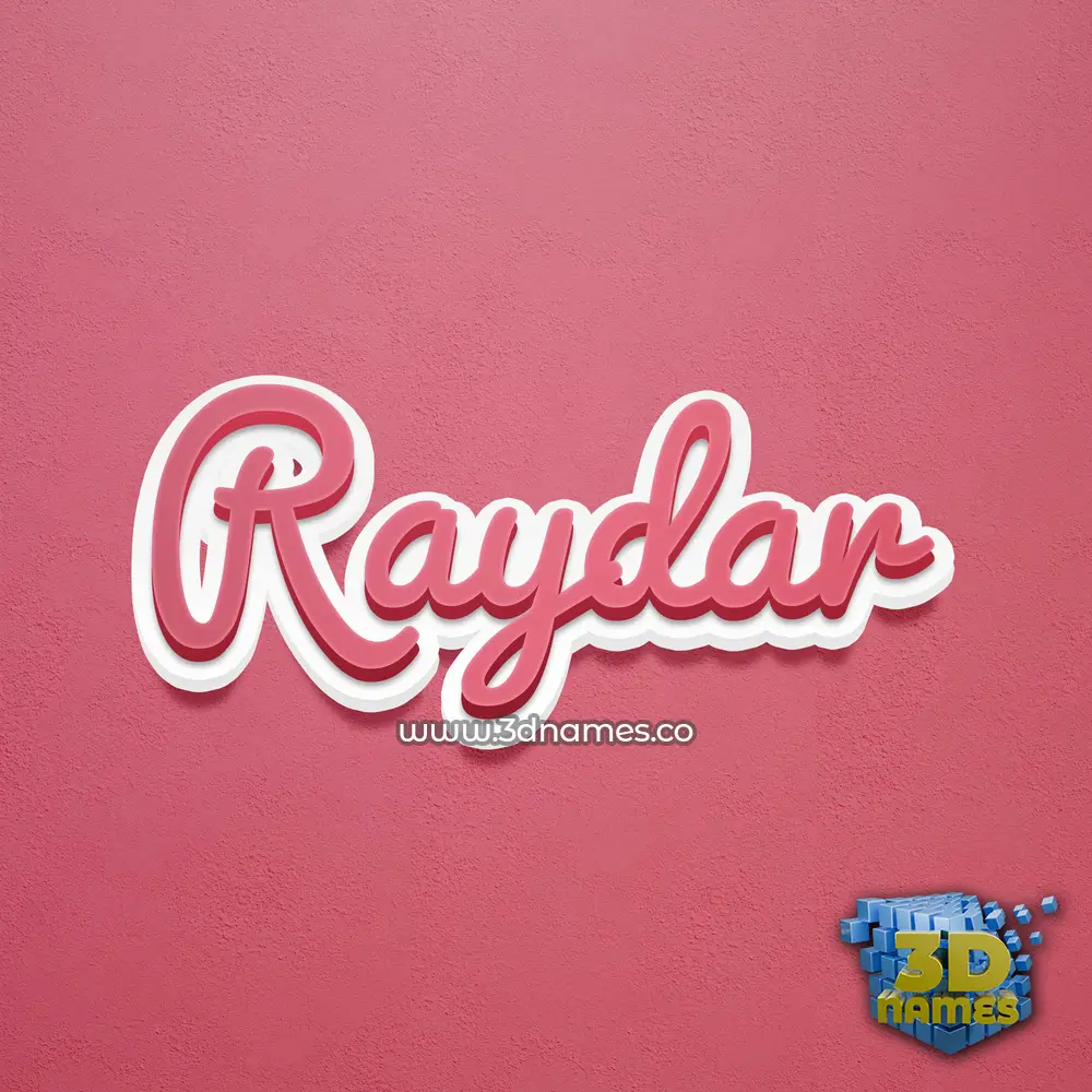 raydar in Red Scribble style - 3D name wallpaper