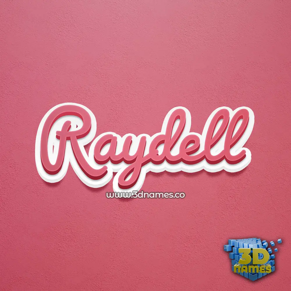 raydell in Red Scribble style - 3D name wallpaper