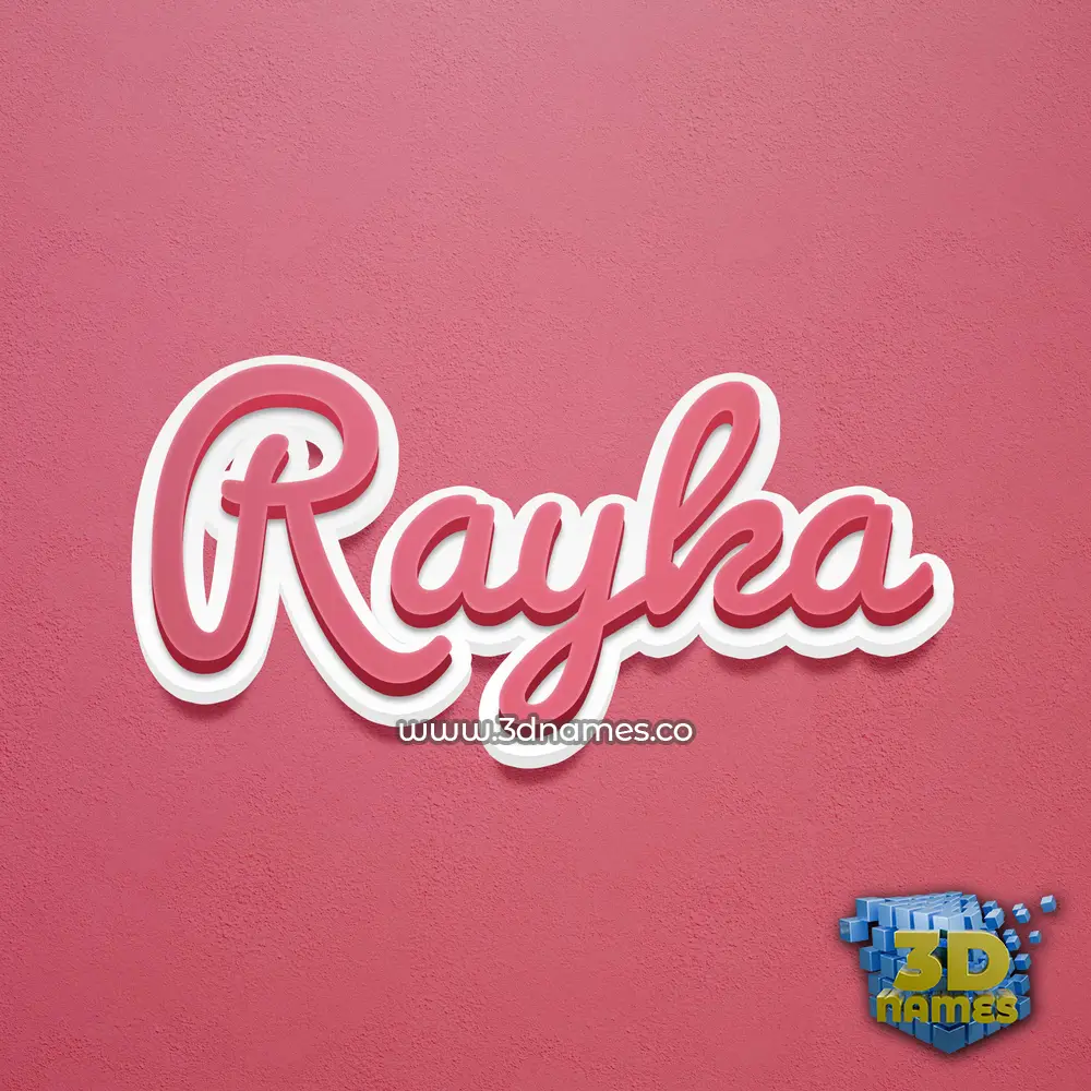 rayka in Red Scribble style - 3D name wallpaper