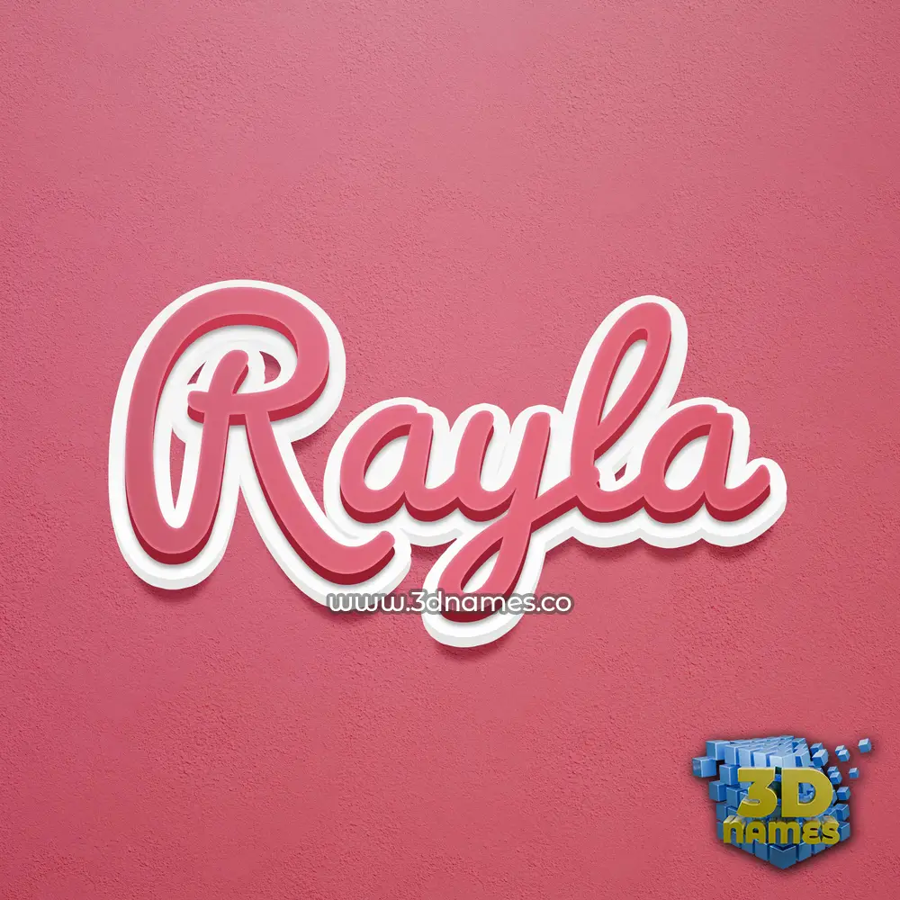 rayla in Red Scribble style - 3D name wallpaper