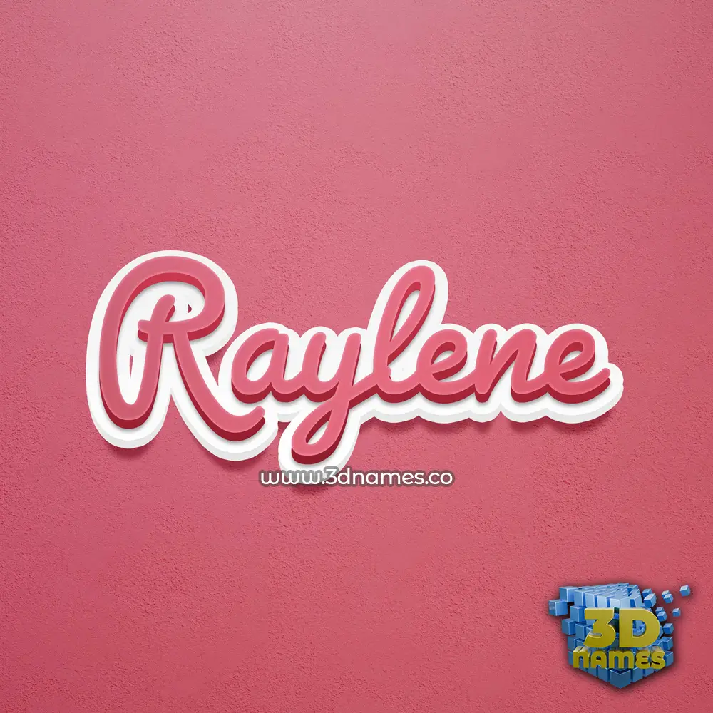 raylene in Red Scribble style - 3D name wallpaper