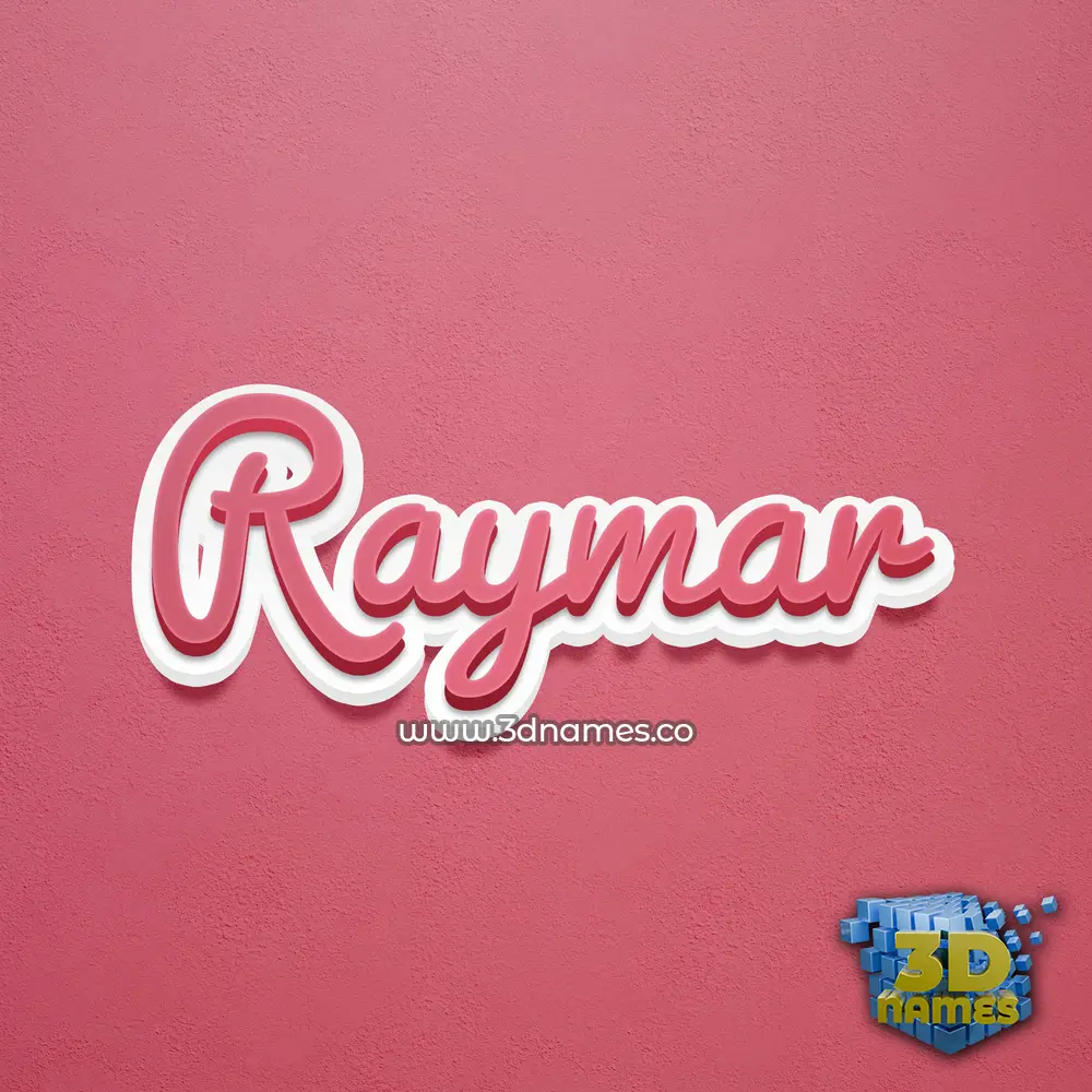 raymar in Red Scribble style - 3D name wallpaper