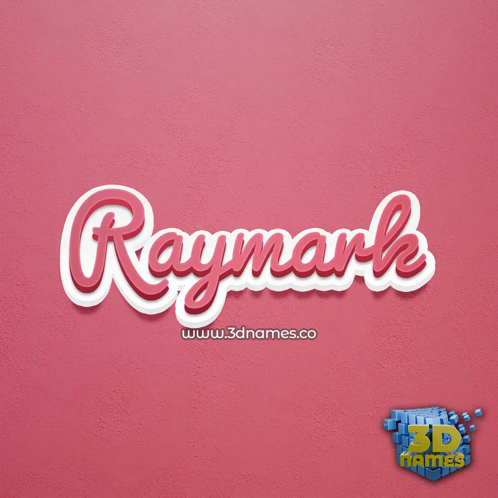 raymark in Red Scribble style - 3D name wallpaper