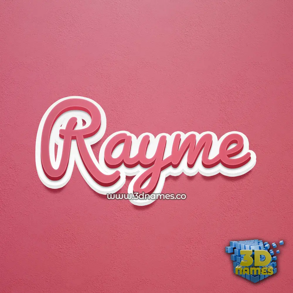 rayme in Red Scribble style - 3D name wallpaper