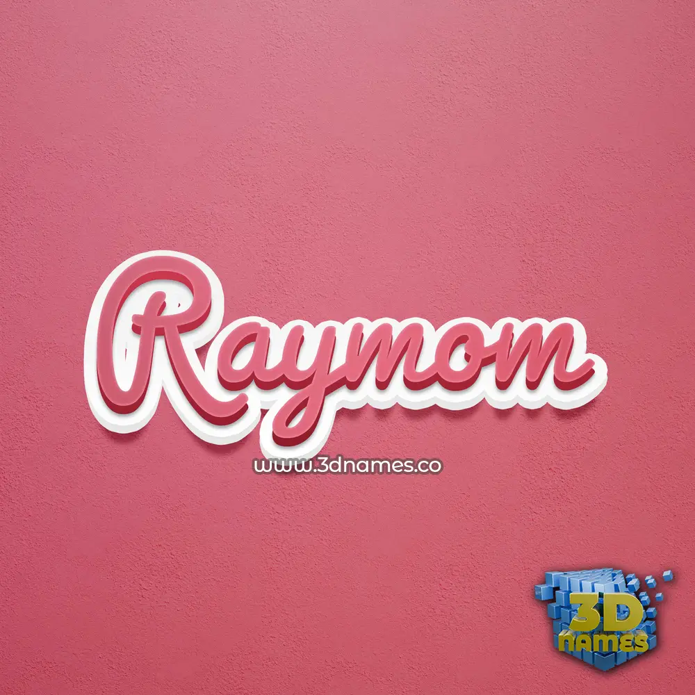raymom in Red Scribble style - 3D name wallpaper