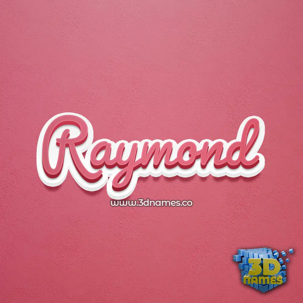 raymond in Red Scribble style - 3D name wallpaper