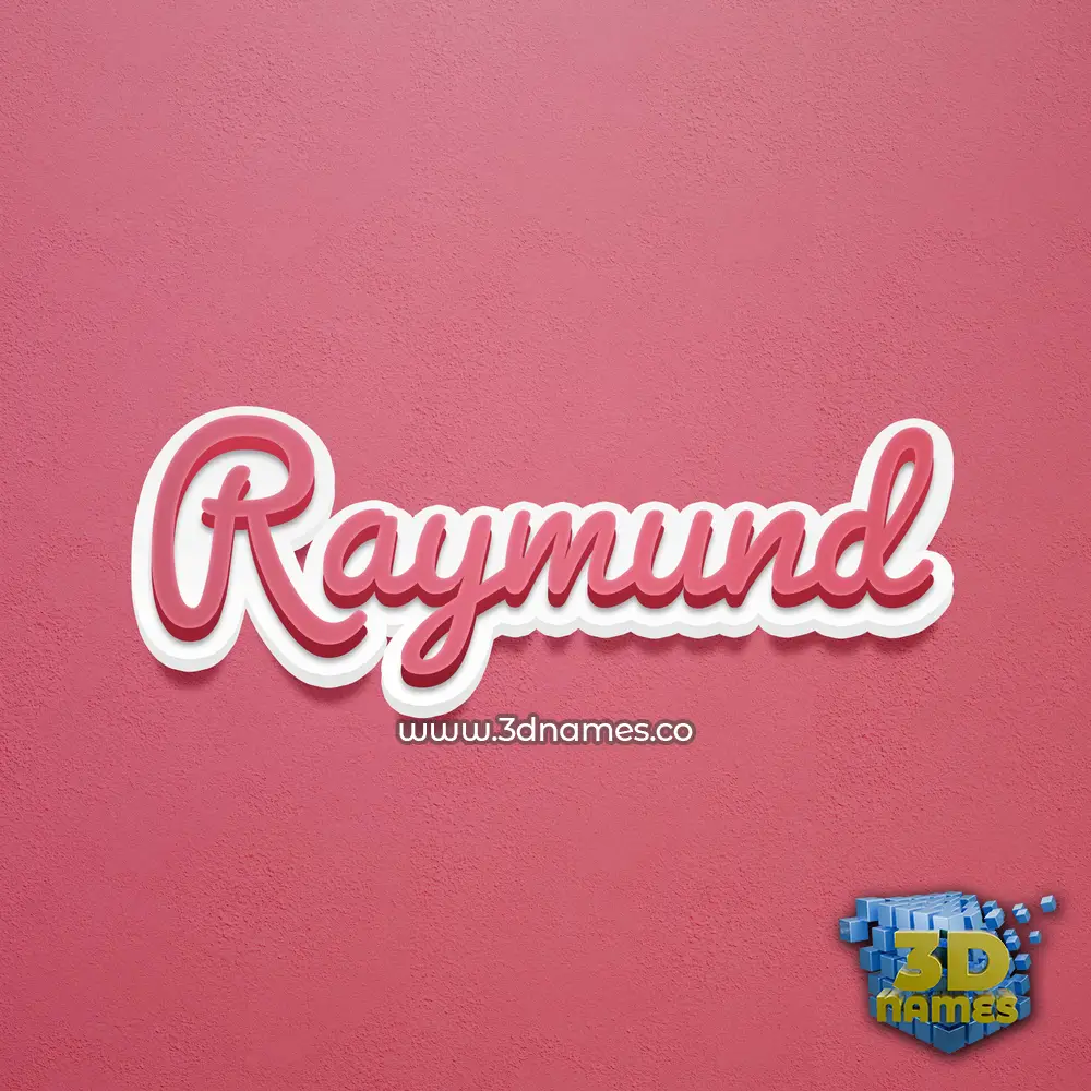 raymund in Red Scribble style - 3D name wallpaper