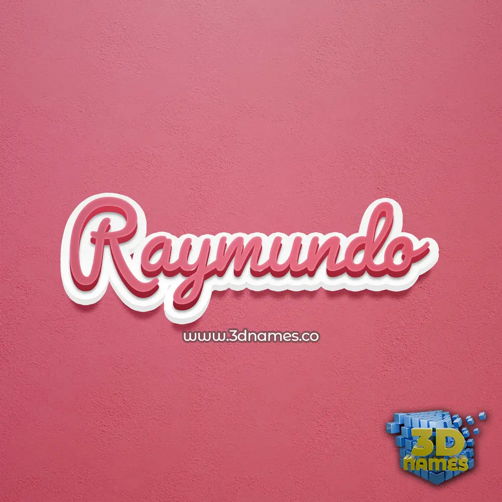 raymundo in Red Scribble style - 3D name wallpaper