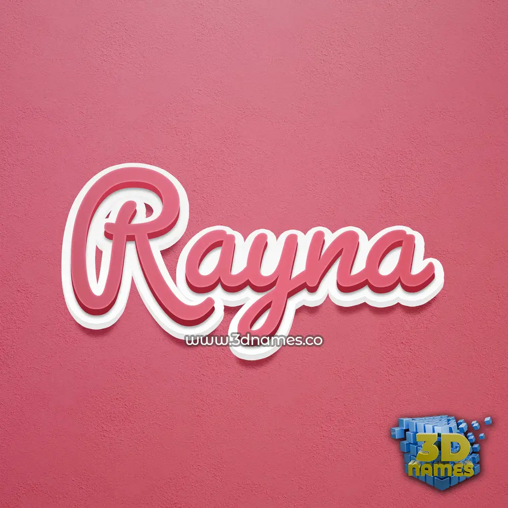 rayna in Red Scribble style - 3D name wallpaper