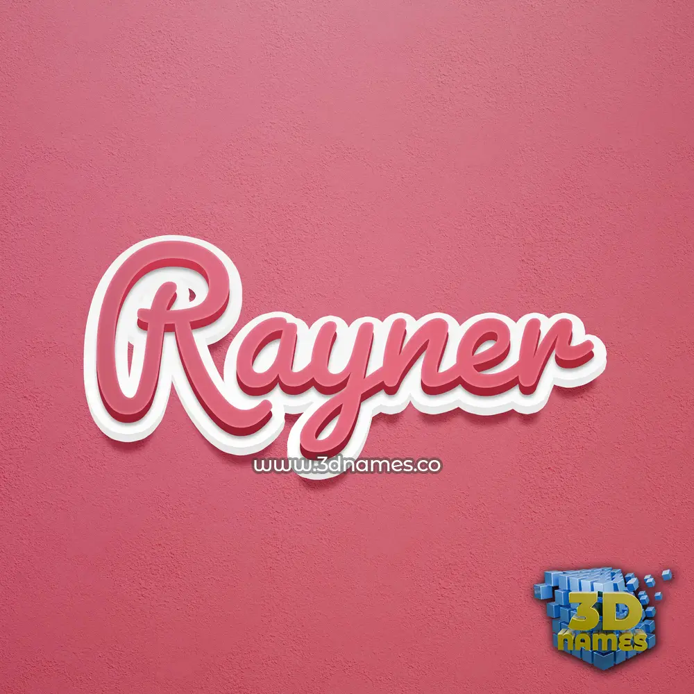 rayner in Red Scribble style - 3D name wallpaper
