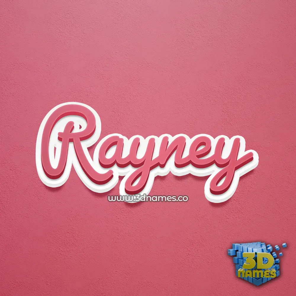 rayney in Red Scribble style - 3D name wallpaper