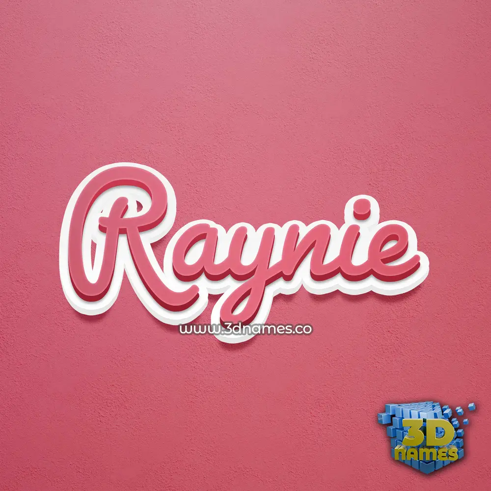 raynie in Red Scribble style - 3D name wallpaper