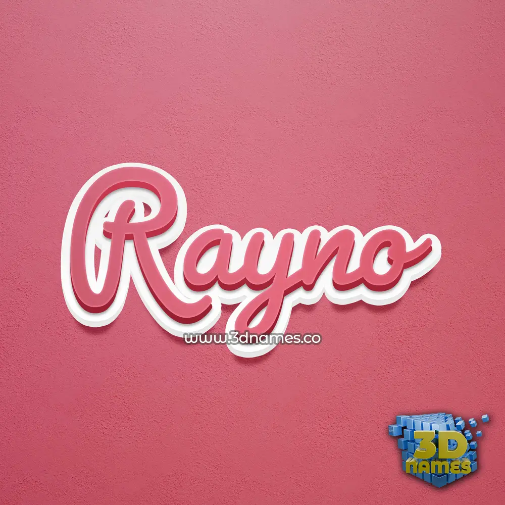 rayno in Red Scribble style - 3D name wallpaper