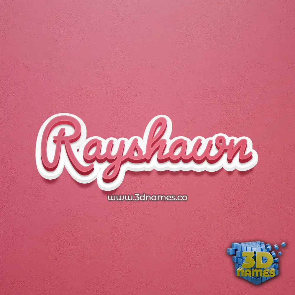 rayshawn in Red Scribble style - 3D name wallpaper