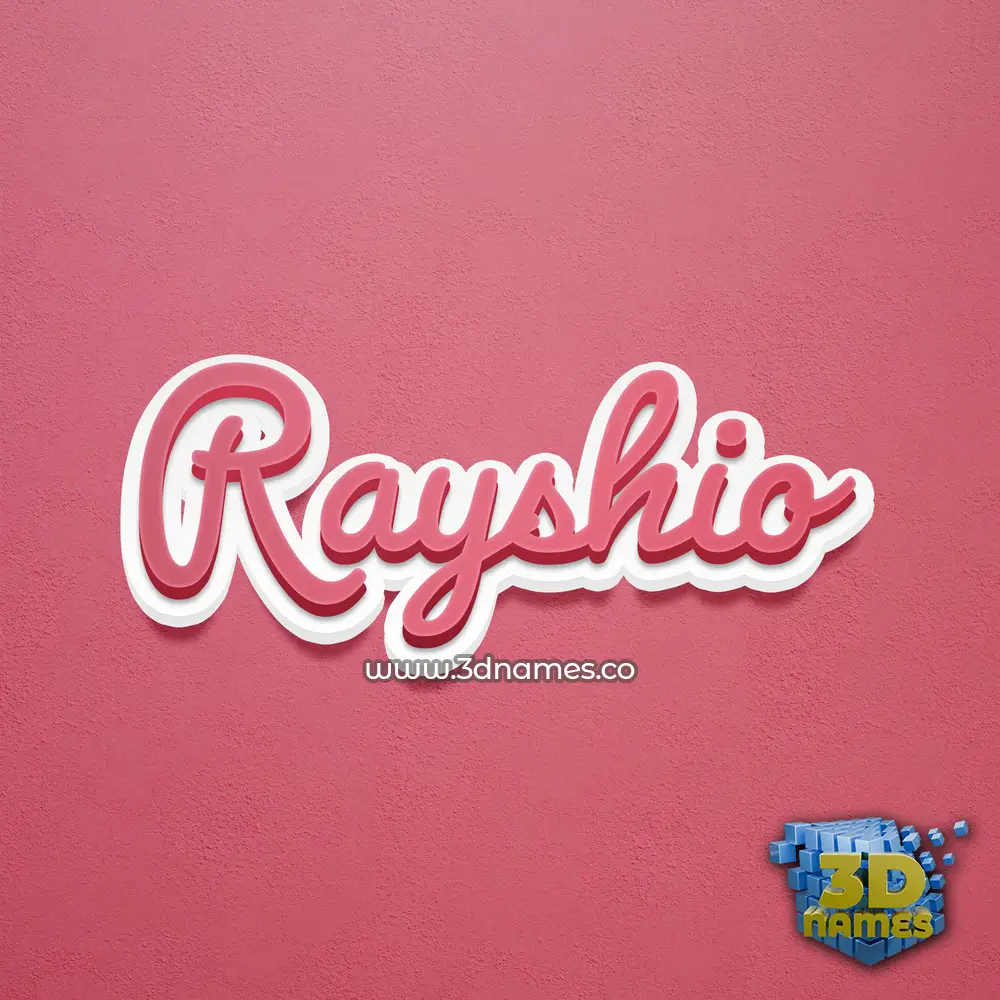 rayshio in Red Scribble style - 3D name wallpaper
