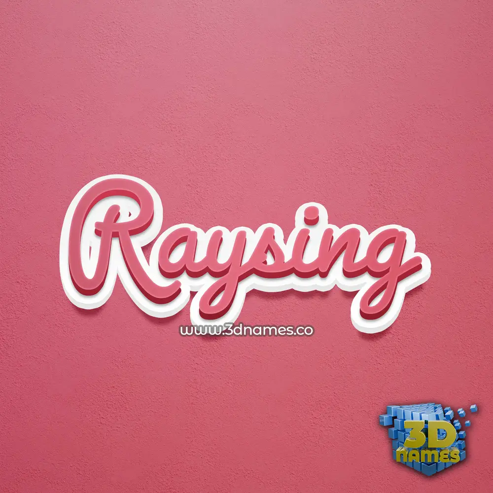 raysing in Red Scribble style - 3D name wallpaper