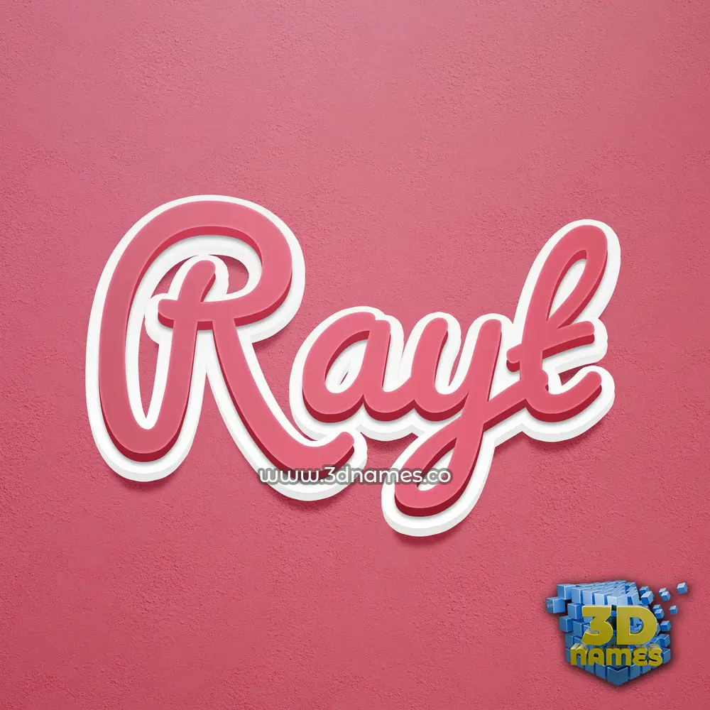 rayt in Red Scribble style - 3D name wallpaper