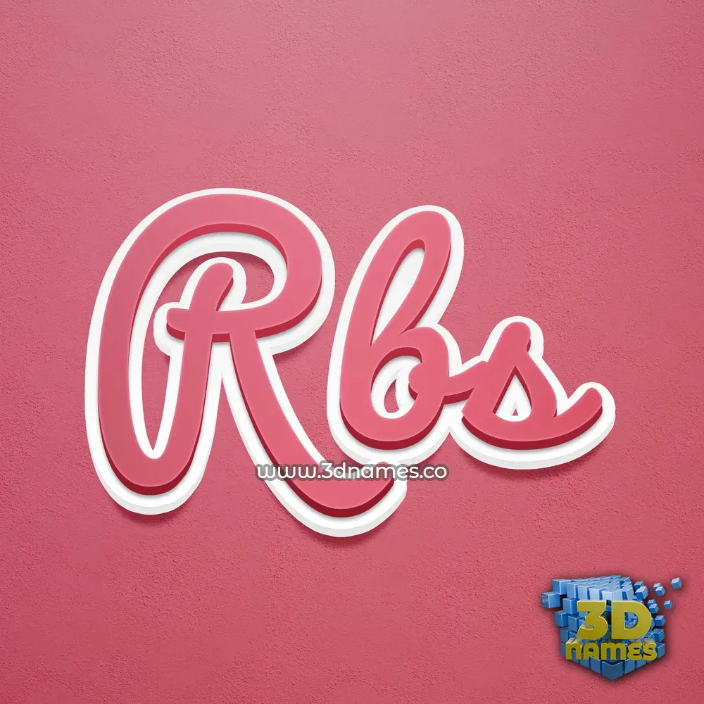 rbs in Red Scribble style - 3D name wallpaper