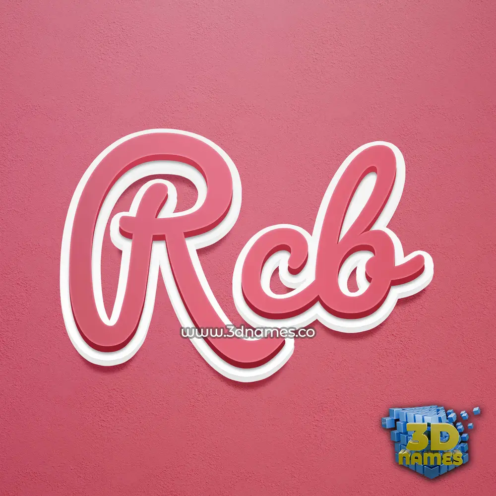 rcb in Red Scribble style - 3D name wallpaper