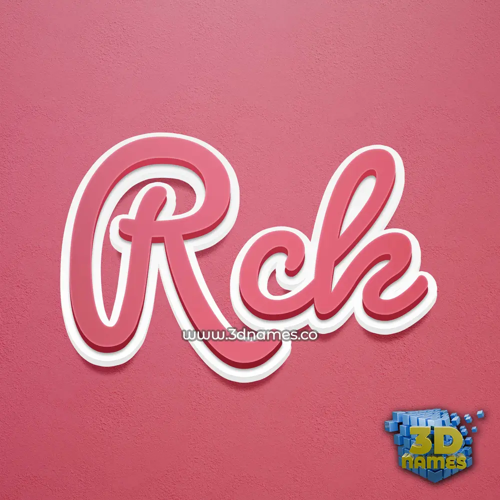 rck in Red Scribble style - 3D name wallpaper