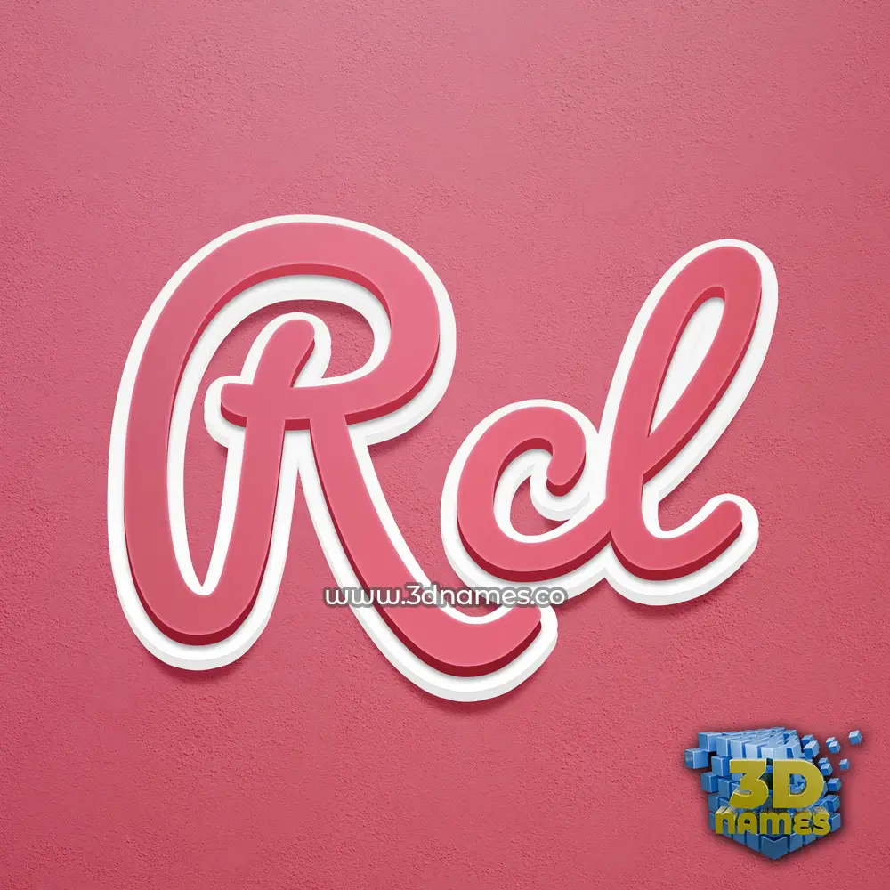 rcl in Red Scribble style - 3D name wallpaper