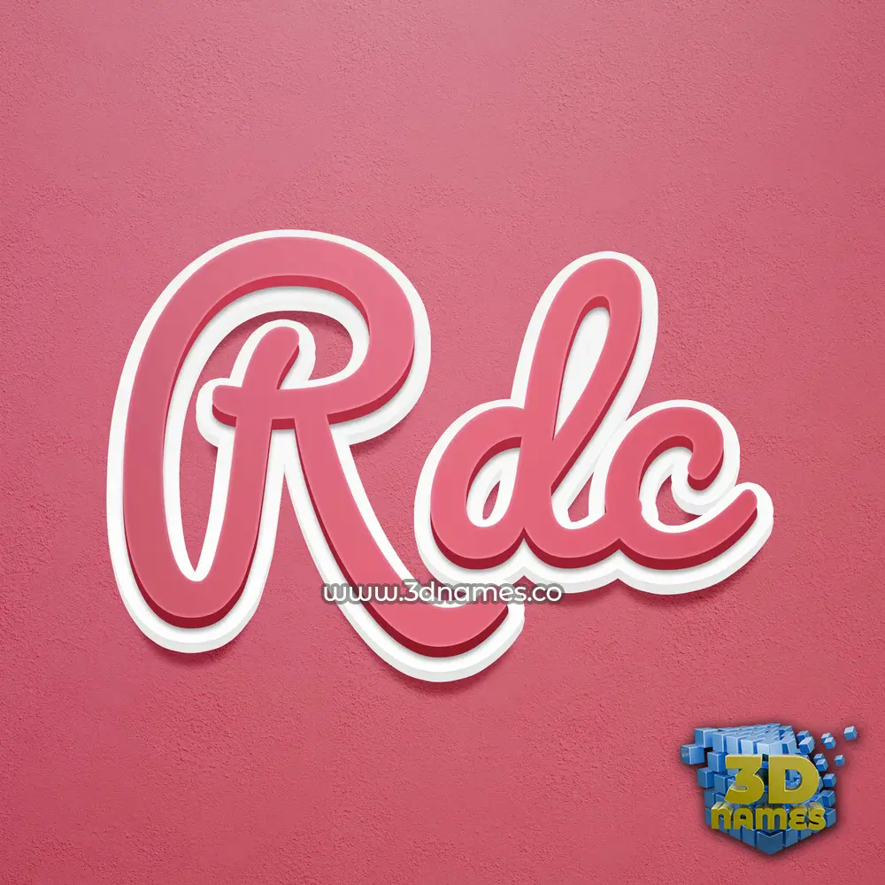 rdc in Red Scribble style - 3D name wallpaper