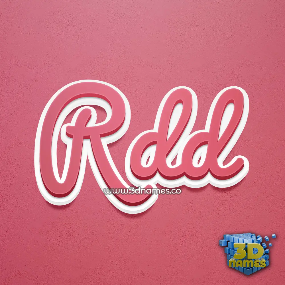 rdd in Red Scribble style - 3D name wallpaper