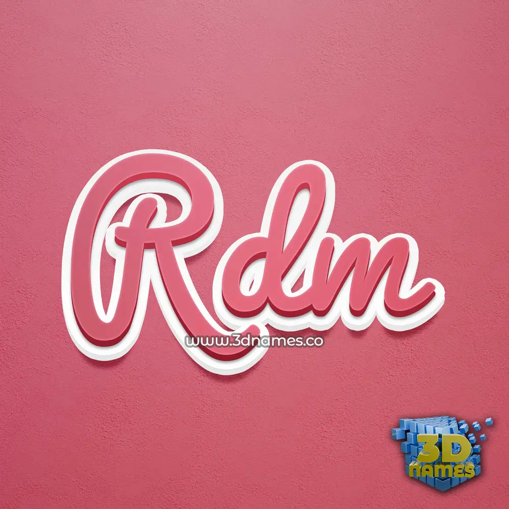 rdm in Red Scribble style - 3D name wallpaper