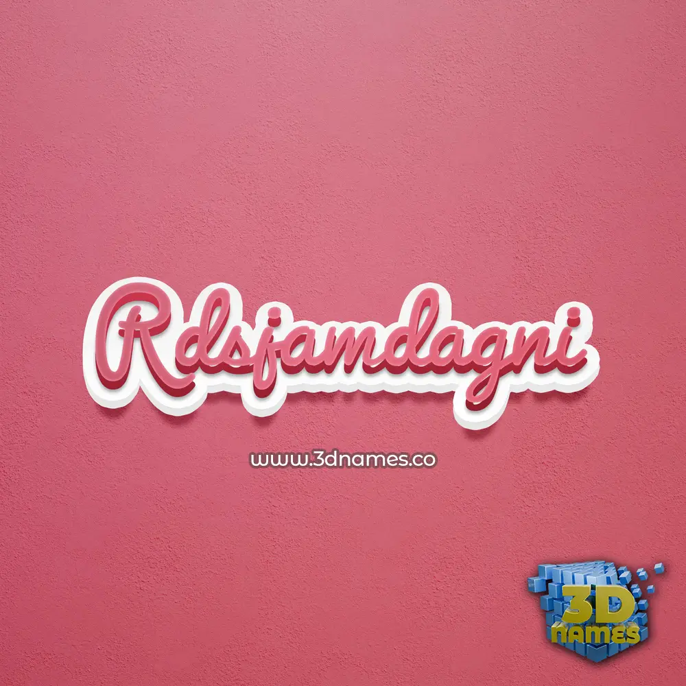 rdsjamdagni in Red Scribble style - 3D name wallpaper