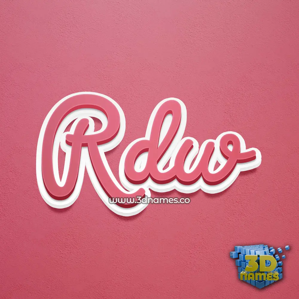 rdw in Red Scribble style - 3D name wallpaper