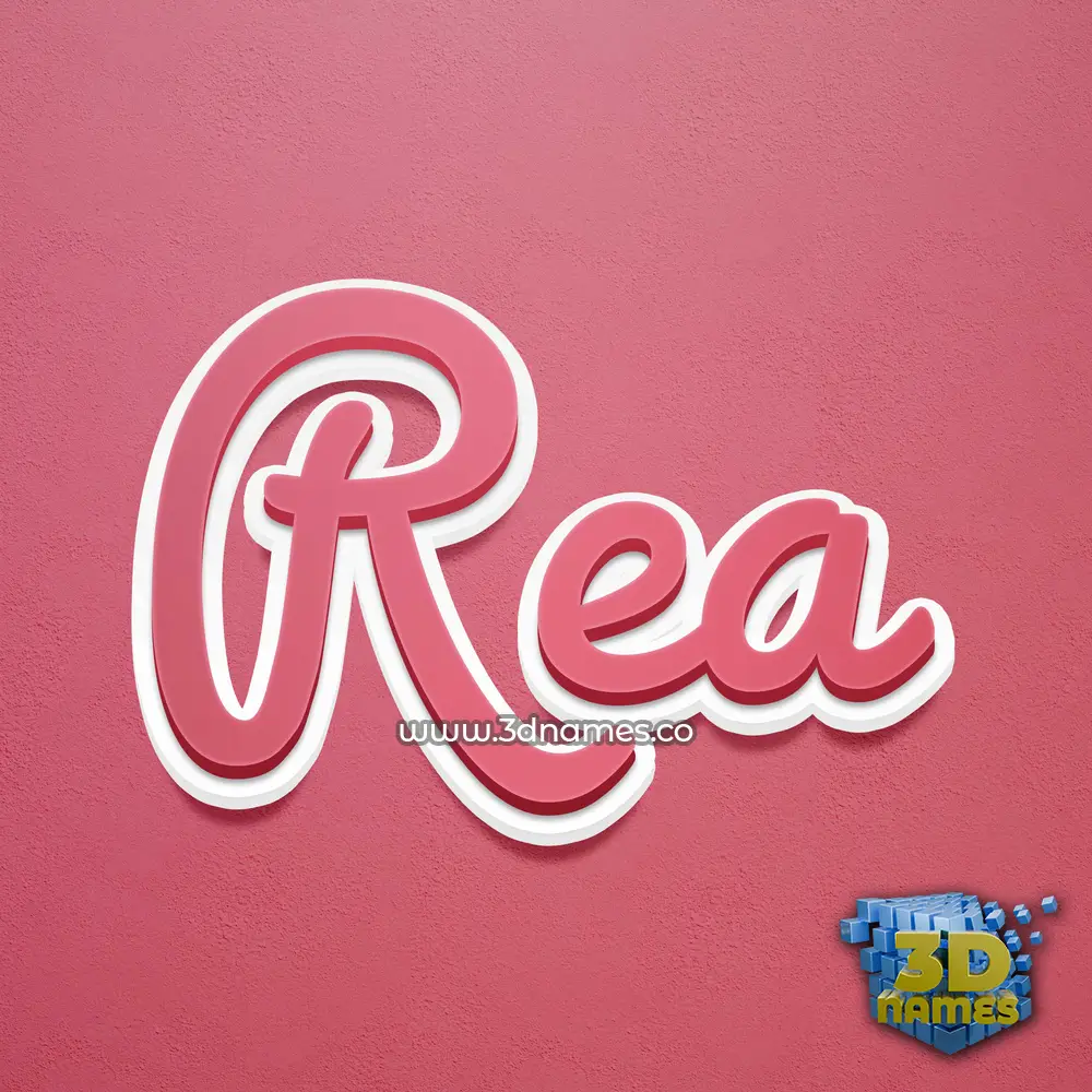 rea in Red Scribble style - 3D name wallpaper