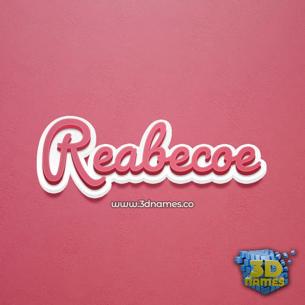 reabecoe in Red Scribble style - 3D name wallpaper