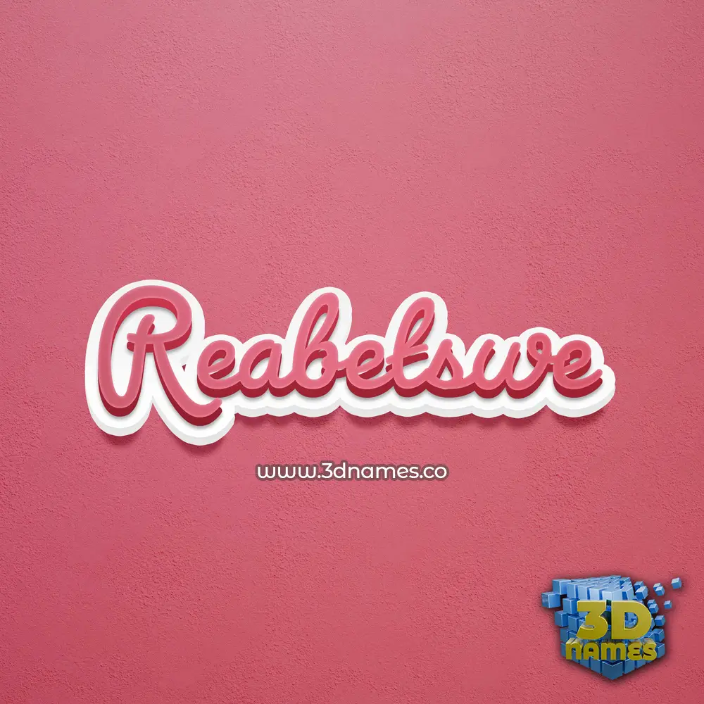 reabetswe in Red Scribble style - 3D name wallpaper