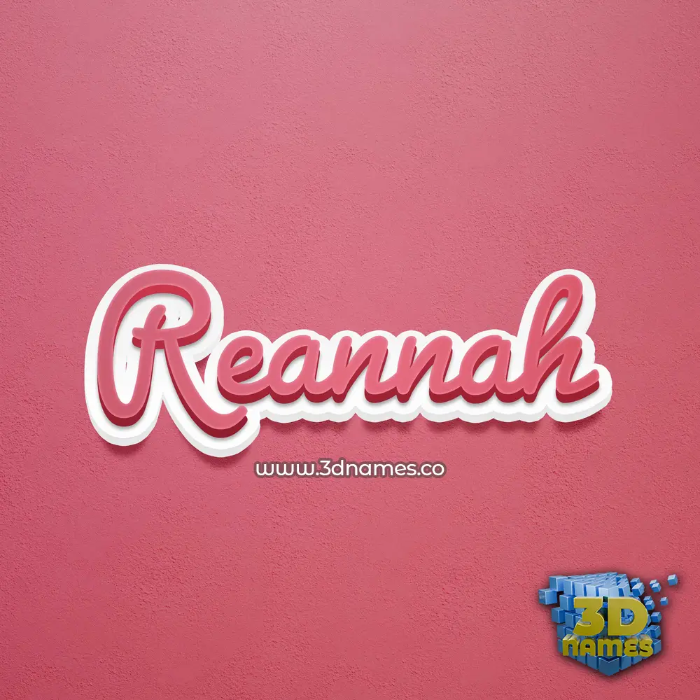 reannah in Red Scribble style - 3D name wallpaper