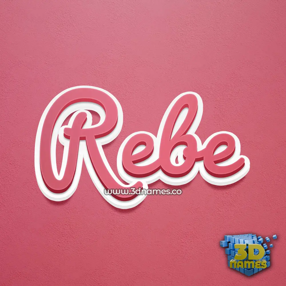 rebe in Red Scribble style - 3D name wallpaper