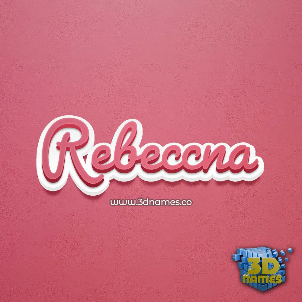 rebeccna in Red Scribble style - 3D name wallpaper