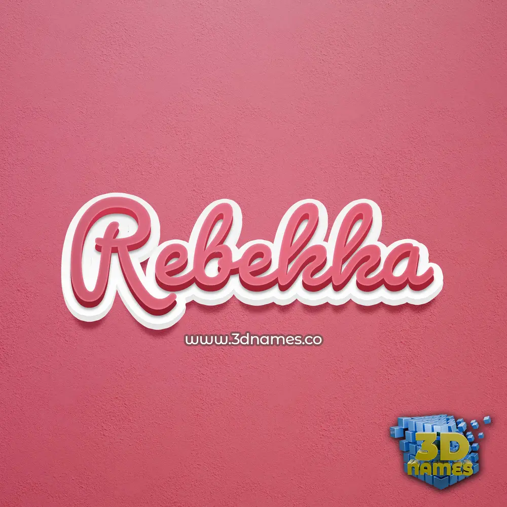 rebekka in Red Scribble style - 3D name wallpaper