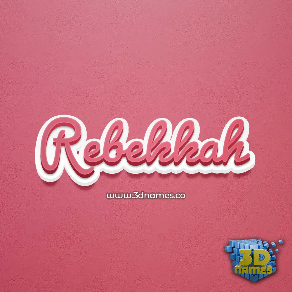 rebekkah in Red Scribble style - 3D name wallpaper