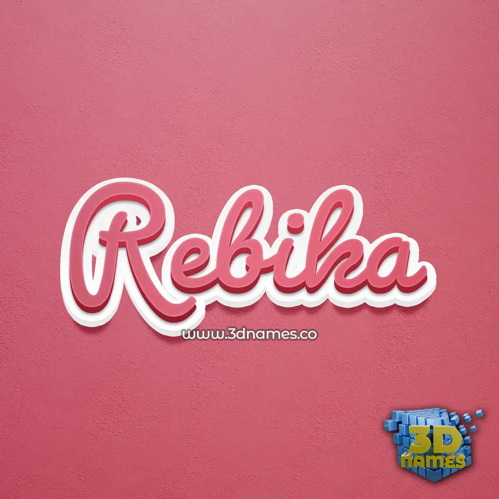 rebika in Red Scribble style - 3D name wallpaper
