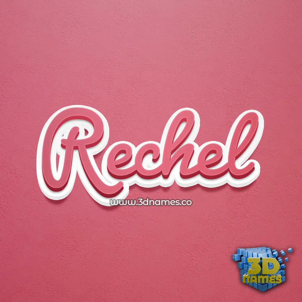 rechel in Red Scribble style - 3D name wallpaper